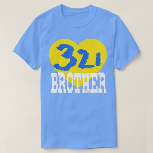 ワールドダウン症候群日リスミー21 BROHER Love Gif Tシャツ (デザイン正面)