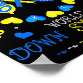 ワールドダウン症候群日認識度ソックス右下 ポスター (角)