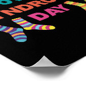 ワールドダウン症候群日認識度ソックス右下 ポスター (角)