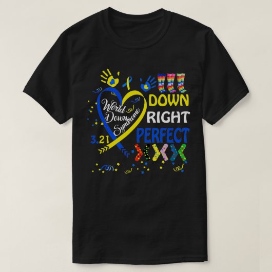 ワールドダウン症候群日認識度ソックスT 21マーク Tシャツ (デザイン正面)