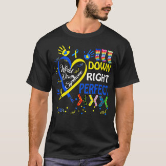 ワールドダウン症候群日認識度ソックスT 21マーク Tシャツ