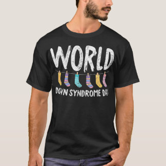 ワールドダウン症候群日認識度ママパパ幼児 Tシャツ