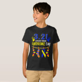 ワールドダウン症候群日認識度靴下21 3月 Tシャツ (正面フル)