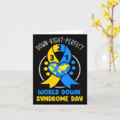 ワールドダウン症候群日認識度321 T21ダウンリグ カード (黄色い花)