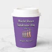 ワールドダウン症候群日。少ユニークない 紙コップ (裏面)