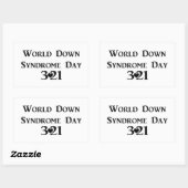 ワールドダウン症候群日 長方形シール (シート)