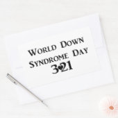 ワールドダウン症候群日 長方形シール (封筒)