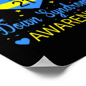 ワールドダウン症候群認識度3月21日イエローブルー ポスター (角)