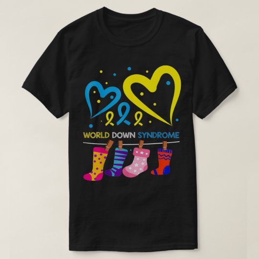 ワールドダウン症候群WDSD 21 3月の日 Tシャツ (デザイン正面)