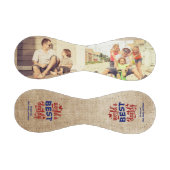 ワールドダディ最高のレッドブルーバーラップ2家族の写真 野球ボール (パネル)