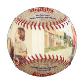 ワールドダディ最高のレッドブルーバーラップ2家族の写真 野球ボール (正面)