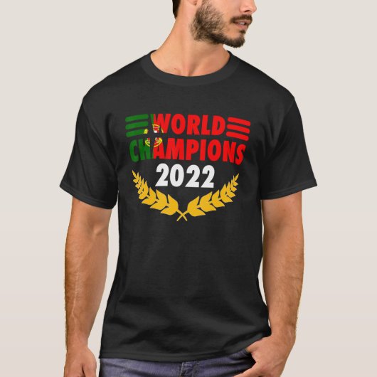 ワールドチャンピオンズ2022ポルトガルサッカー2022チャンピオン Tシャツ (正面)
