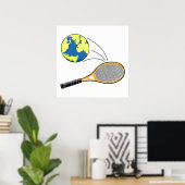 ワールドテニススポーツデザイン ポスター (ホームオフィス)