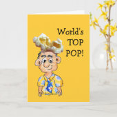 ワールドトポップ・アートのップ – 父の日のカード カード (黄色い花)