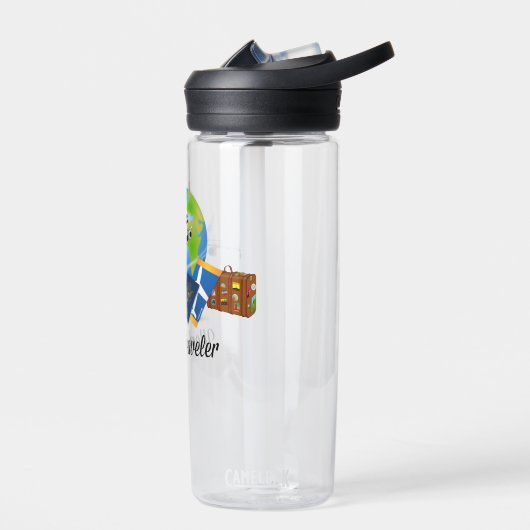 ワールドトラベラーは荷造りになり出発の準備ができていた。 ウォーターボトル (左面)