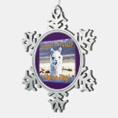 ワールドトラベラーアルパおもしろいカバッグ スノーフレークピューターオーナメント (右)