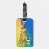 ワールドトラベラーイエローマップ名荷物タグ ラゲッジタグ (裏面縦)