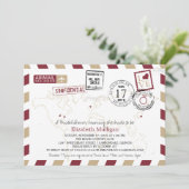 ワールドトラベラーエアメールワシントンDCブライダルシャワー 招待状 (スタンド正面)