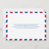 ワールドトラベラーエアメール |ブライダルシャワー 招待状 (裏面)