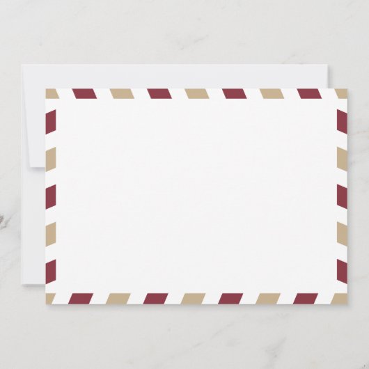 ワールドトラベラーエアメール |ブライダルシャワー 招待状 (裏面)