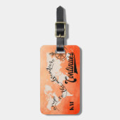 ワールドトラベラーカスタムズマップモノグラム ラゲッジタグ (正面縦)