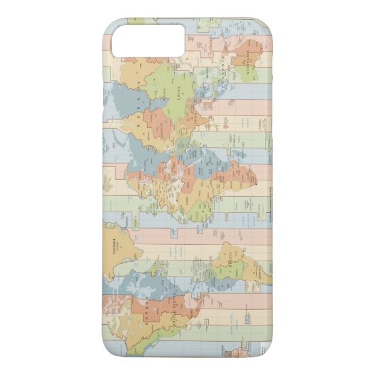 ワールドトラベラーカラフルタイムゾーンの地図 Case-Mate iPhoneケース (裏面)