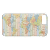 ワールドトラベラーカラフルタイムゾーンの地図 Case-Mate iPhoneケース (裏面(横))