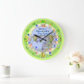 ワールドトラベラーズタイムゾーンビジネス ラージ壁時計 (ホーム)