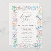 ワールドトラベラーズブライダルシャワー招待 招待状 (正面/裏面)