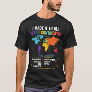 ワールドトラベラーセブンコンチネンツクラブグローバルマップ Tシャツ