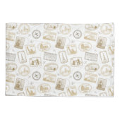 ワールドトラベラーパターンの有名なランドマーク 枕カバー (裏面)