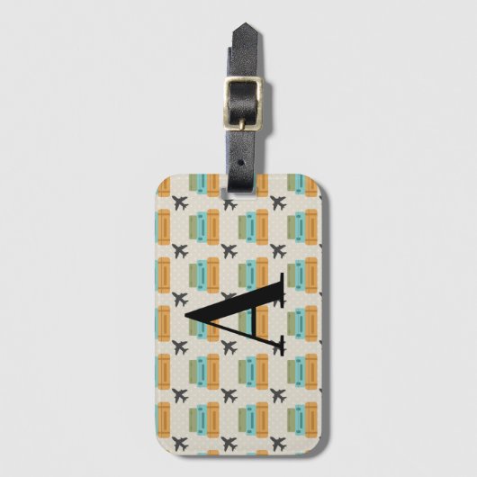 ワールドトラベラーフライトカスタムモノグラム名 ラゲッジタグ (正面縦)