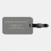 ワールドトラベラーマップマーブルグリッターモノグラム名 ラゲッジタグ (裏面横)