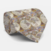 ワールドトラベラーヴィンテージマップサンダー_コーブ ネクタイ (ロール)