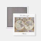 ワールドトラベラーヴィンテージマップサンダー_コーブ マグネット (正面/裏面)