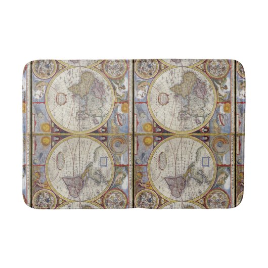 ワールドトラベラーヴィンテージマップThunder_Cove バスマット (正面)