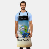 ワールドトラベラー エプロン (着用した状態)