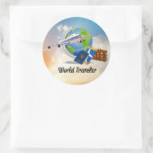 ワールドトラベラー、デザイン2、 ラウンドシール (バッグ)