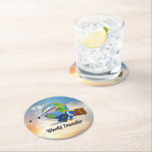 ワールドトラベラー、デザイン2、 ラウンドペーパーコースター (インサイチュ)