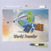 ワールドトラベラー – デザイン#2 薄葉紙 (クラフト)
