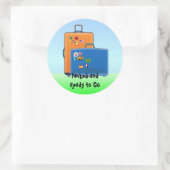 ワールドトラベラー、荷造りと行く準備ができて、荷物 ラウンドシール (バッグ)