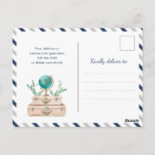 ワールドトラベルアドベンチャー男の赤ちゃんシャワースプリンクル ポストカード (裏面)