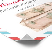 ワールドトラベルエアラインブライダルシャワーDecor Welcome ポスター (角)