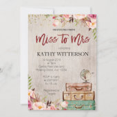 ワールドトラベルブライダルシャワーへの招待 招待状 (正面)