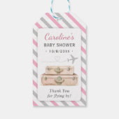 ワールドトラベルベビーガールシャワーミニボトルの好意 ギフトタグ (裏面)