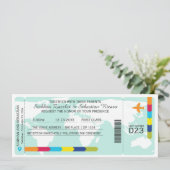 ワールドトラベルボーディングパス結婚のチケット 招待状 (スタンド正面)