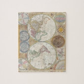 ワールドトラベルマップアンティークヴィンテージ ジグソーパズル (縦)