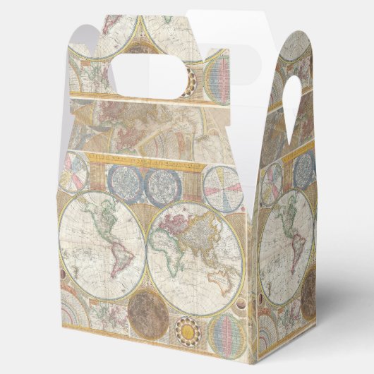 ワールドトラベルマップアンティークヴィンテージ フェイバーボックス (オープン)
