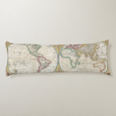 ワールドトラベルマップアンティークヴィンテージ ボディピロー (裏面)