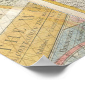 ワールドトラベルマップアンティークヴィンテージ ポスター (角)